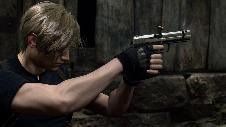 resident evil 4 remake Leon pistola